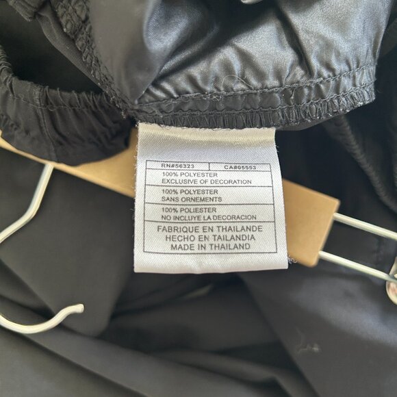 Nike Track Pants L Black Windbreaker Zip Ankle Pull On Elastic Waist Logo - Picture 10 of 10